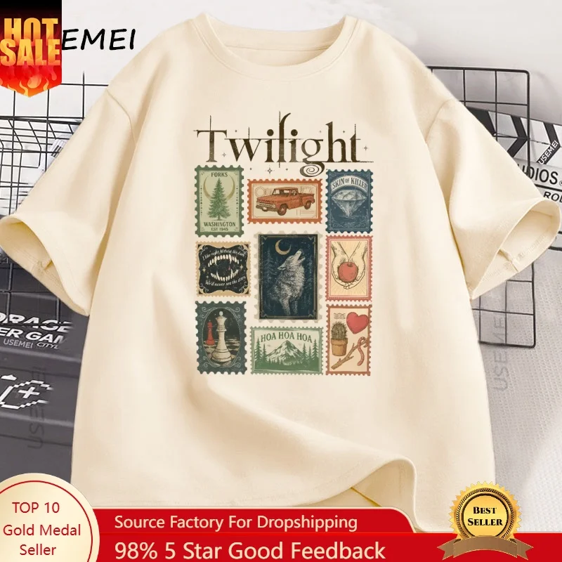 Summer Clothing Aesthetic - Camiseta Vintage Twilight Forks para amantes