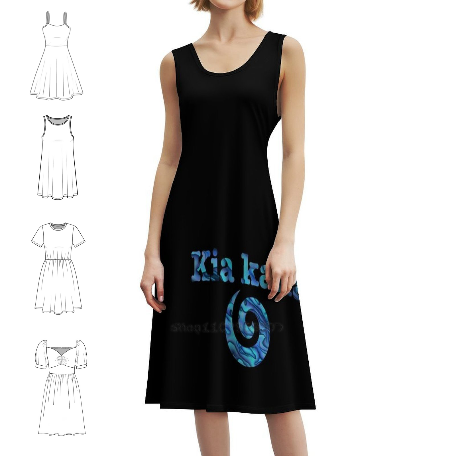 Summer Clothing Nz - Vestido Kaha Koru con escote corazón,