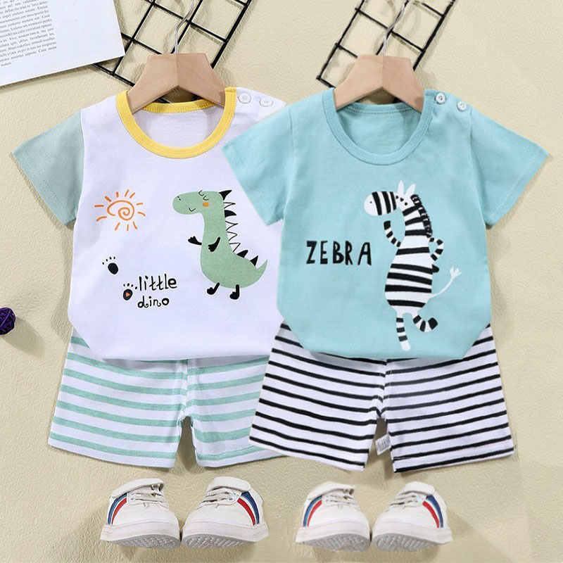 Summer Clothing Baby Boy - Camisetas de algodón + Pantalones cortos,