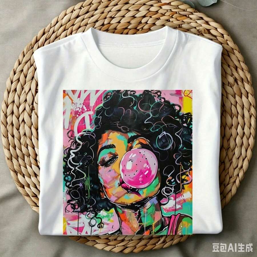 Summer Clothing Vibes - Camiseta Gráfica Casual para Mujer con