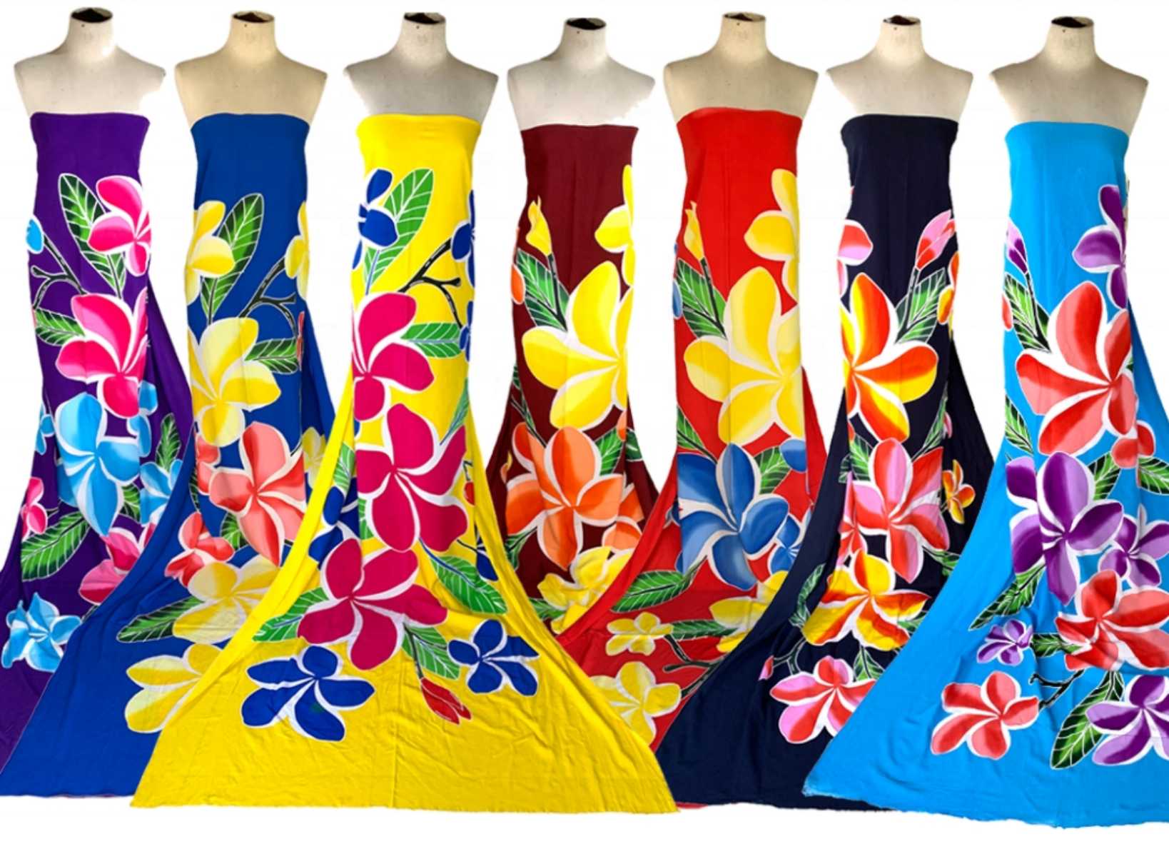 Sarong Pareo Wrap - 100% hawaiano rayón Plumeria Sarong diseño