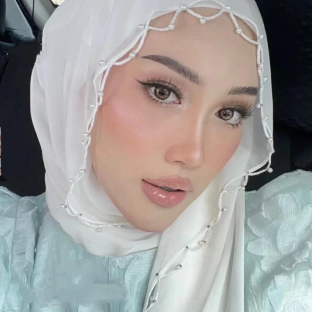Summer Clothing Hijab - Pañuelo Hijab Liso de Chifón Perla,