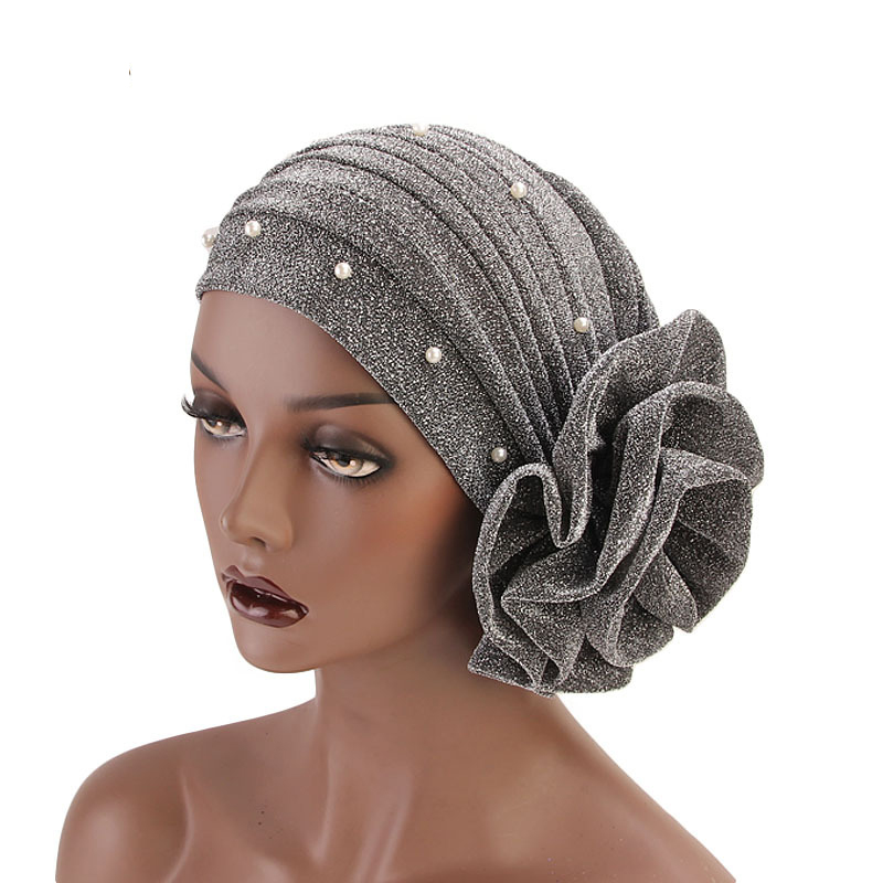 Summer Clothing Hijab - Gorros de turbante con flores y