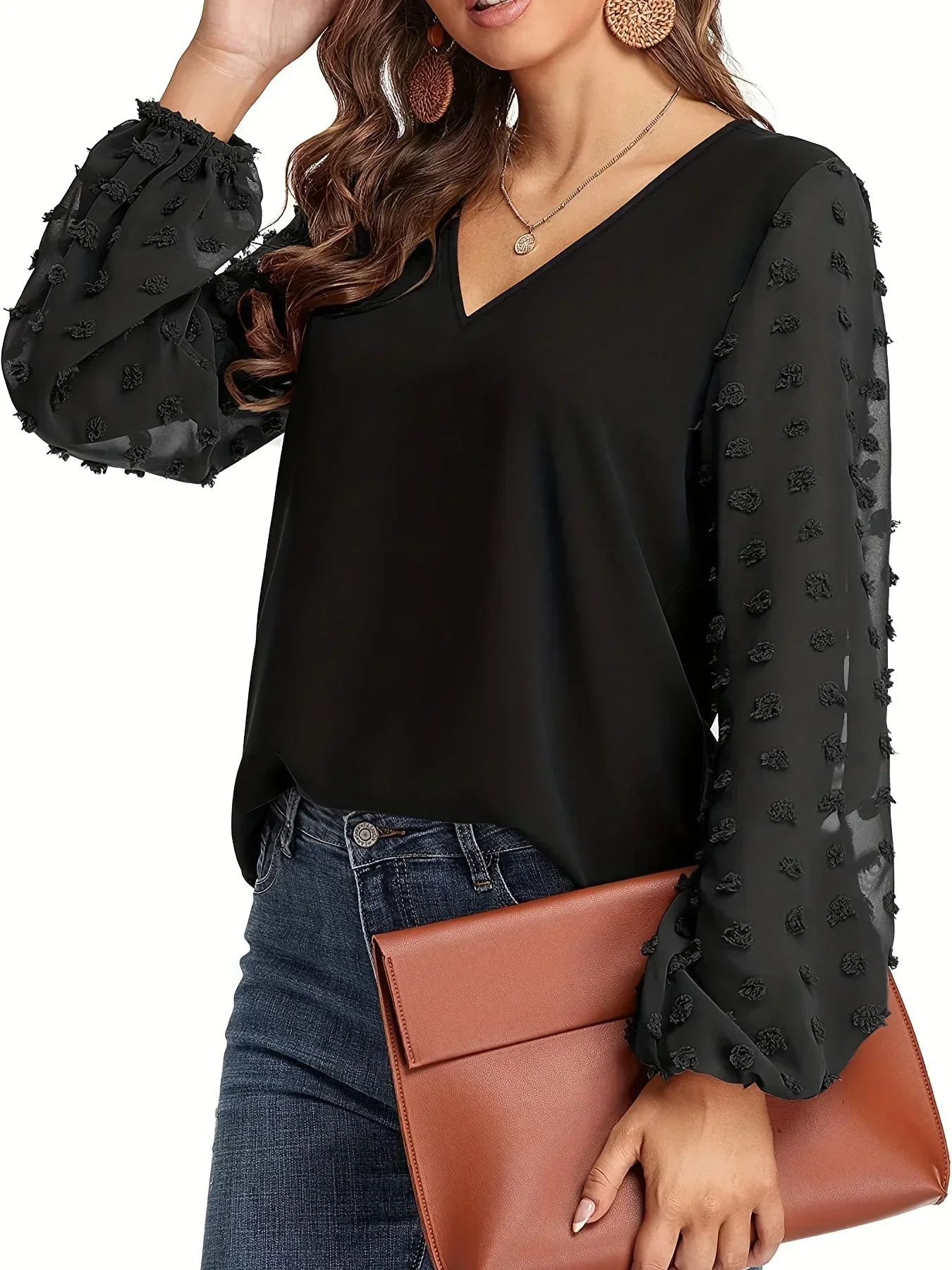 Summer Clothing Plus Size Women - Camisa de manga de punto suizo