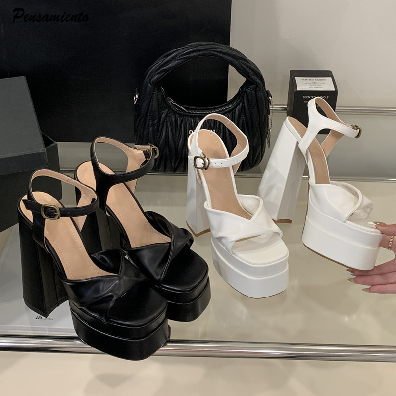 Summer Holiday Clothing Women - Sandalias de gladiador con plataforma doble