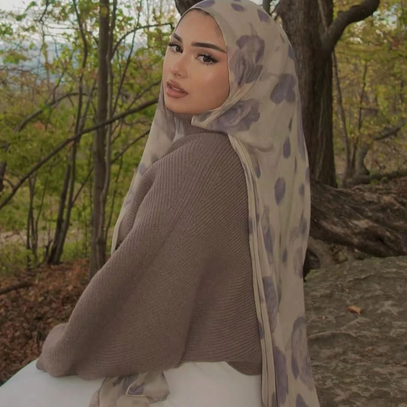 Summer Clothing Hijab - Hiyab de algodón estampado, nuevo hiyab